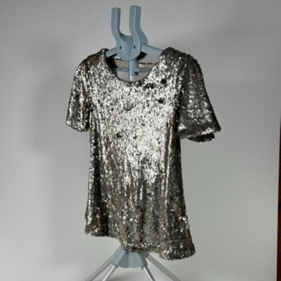 Altar'd State Sequin Short Sleeve top - Picture 2 of 8